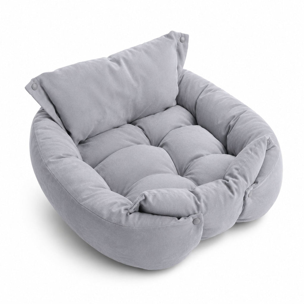 3-in-1 Convertible Plush Pet Bed – Foldable Sofa for Dogs & Cats
