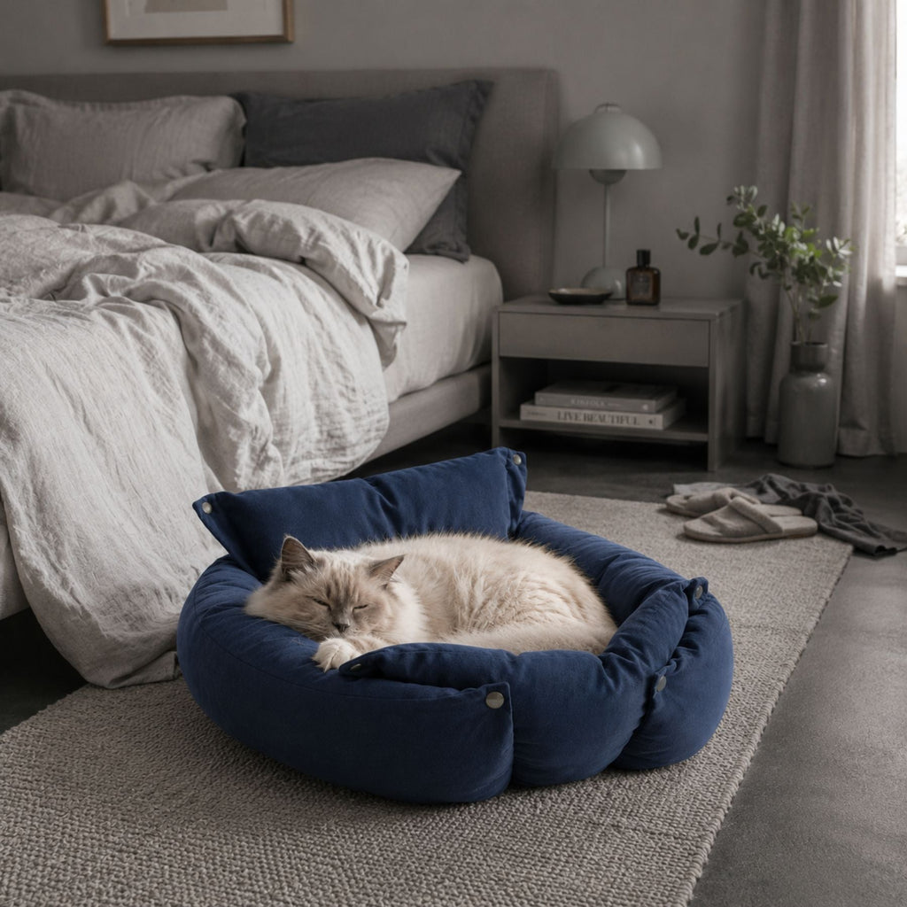 Luxury 3-in-1 Convertible Plush Pet Bed For Dogs Cats Foldable Cushion Sofa Sleeping Mat Soft Cozy Pet Bed Mattress Warm Durable Washable Pet Furniture Indoor Comfort Bed