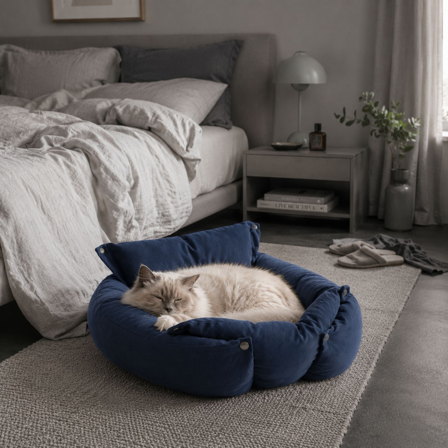 Luxury 3-in-1 Convertible Plush Pet Bed For Dogs Cats Foldable Cushion Sofa Sleeping Mat Soft Cozy Pet Bed Mattress Warm Durable Washable Pet Furniture Indoor Comfort Bed