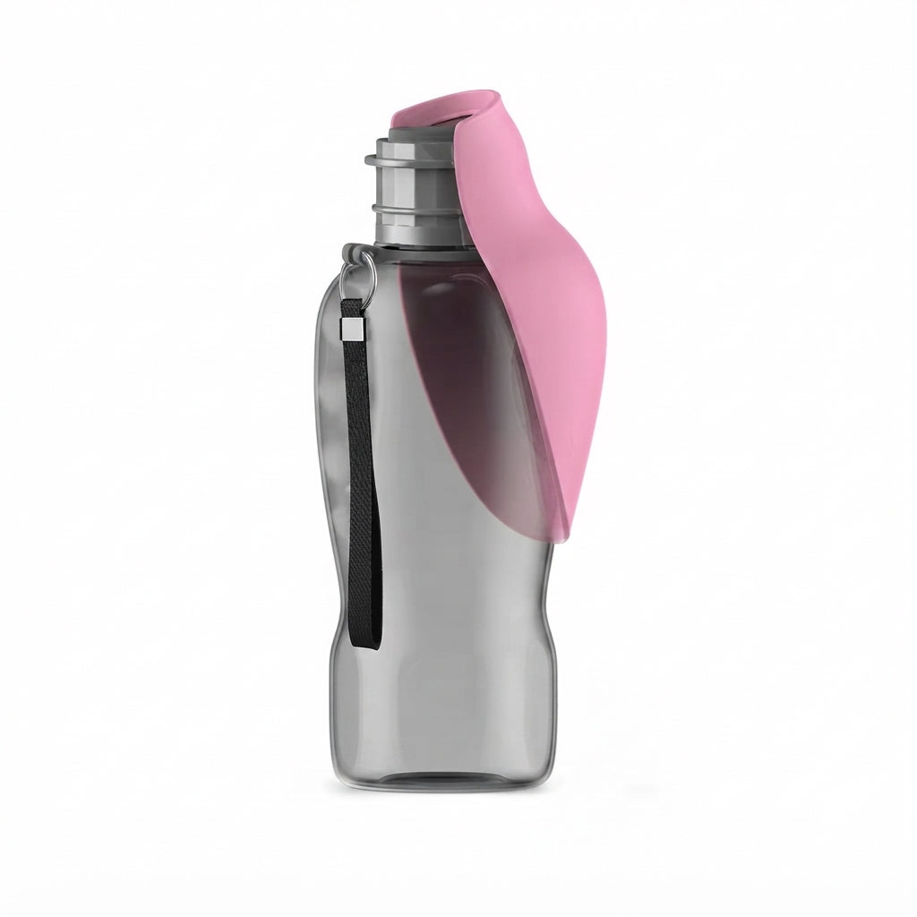 Portable Dog Water Bottle 800ml - Travel Feeder Bowl for Dogs & Cats