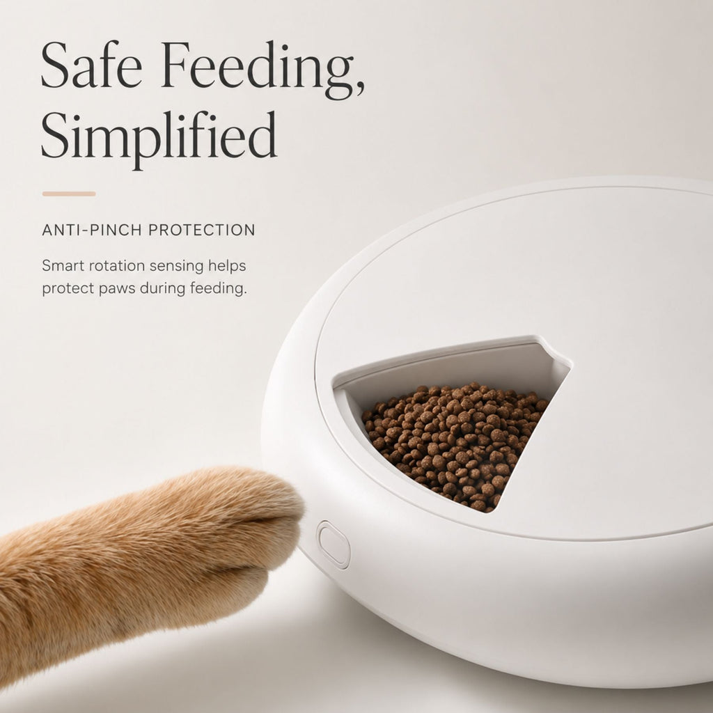Automatic Pet Feeder for Cats & Dogs - 6 Meal Food Dispenser Timer