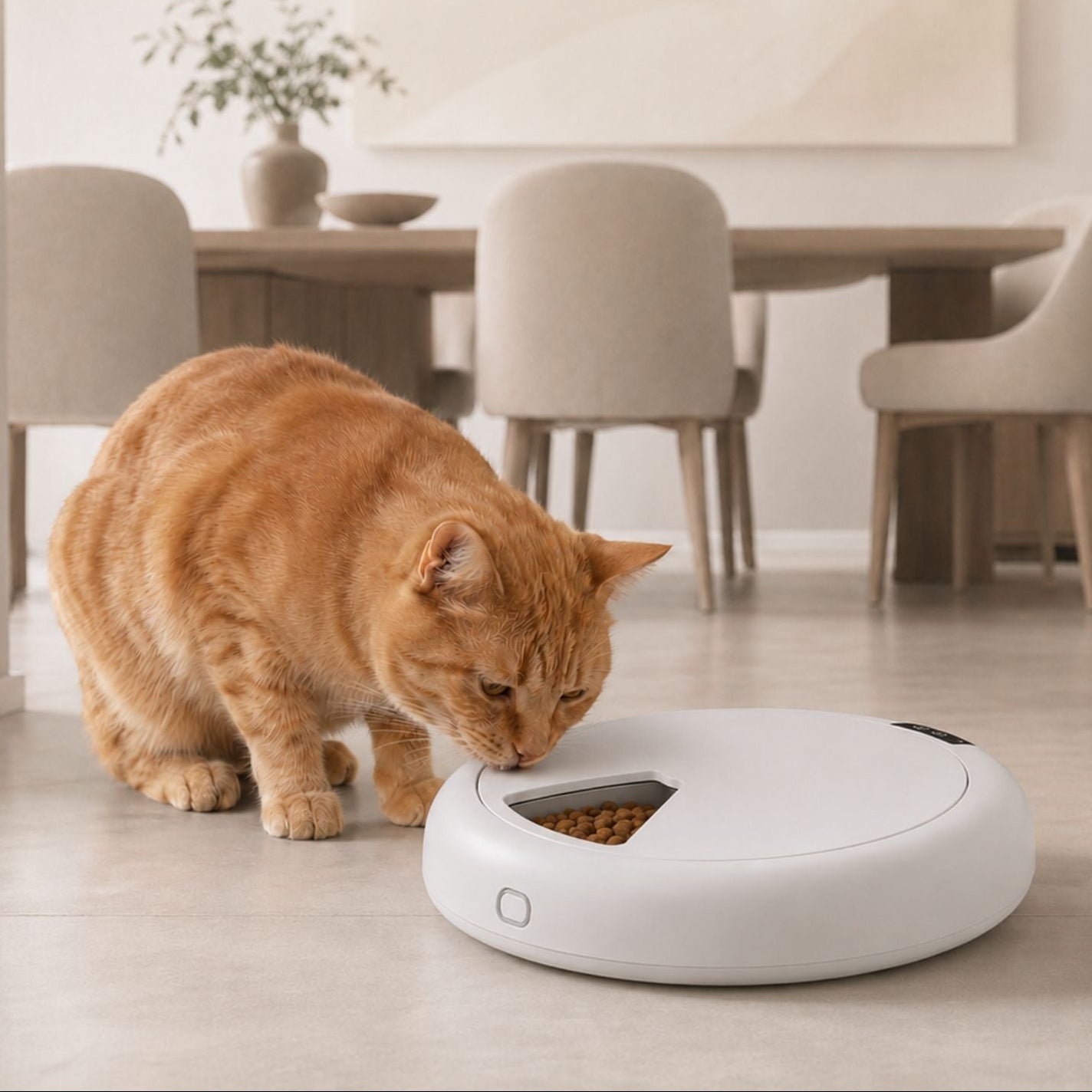 Automatic Pet Feeder for Cats & Dogs - 6 Meal Food Dispenser Timer