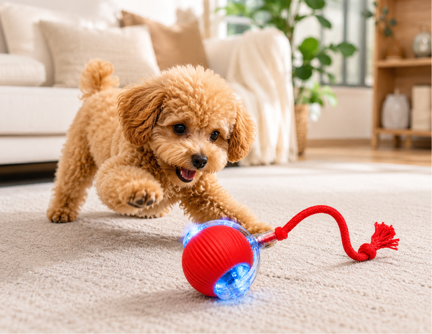 Rechargeable Smart Rolling Ball Pet Toy for Cats and Dogs