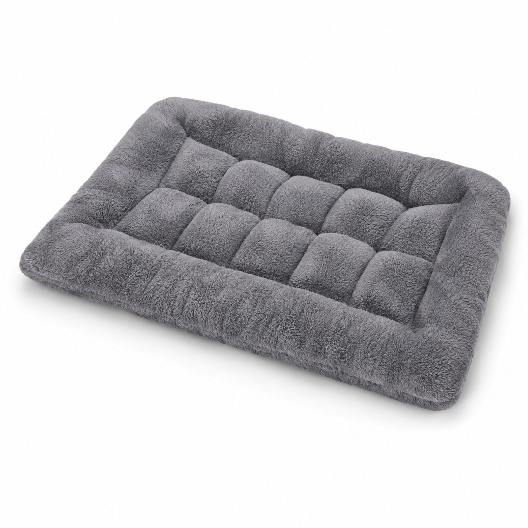 CloudRest Plush Dog Bed – Extra Soft Grey Pet Sofa Mat for Small, Medium & Large Dogs, Calming Fluffy Orthopedic Pet Bed with Non-Slip Bottom for Ultimate Comfort