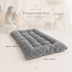 CloudRest Plush Dog Bed – Extra Soft Grey Pet Sofa Mat for Small, Medium & Large Dogs, Calming Fluffy Orthopedic Pet Bed with Non-Slip Bottom for Ultimate Comfort