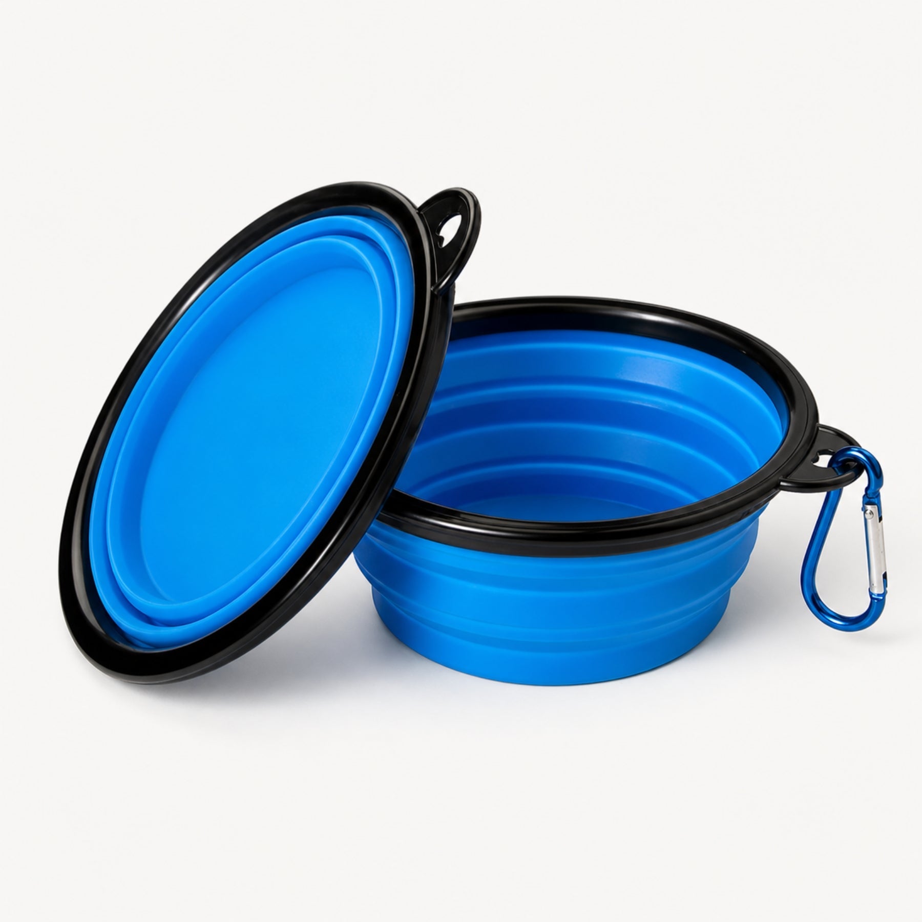 Collapsible Pet Travel Bowl for Dogs & Cats – Portable Silicone Water & Food Bowl with Carabiner, Foldable Dog Bowl for Travel, Hiking & Outdoor Use