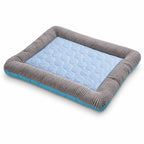 Cooling Dog Bed Mat with Raised Edges – Breathable Pet Cooling Pad with Soft Cushion Support, Washable Cooling Pet Bed for Small, Medium & Large Dogs