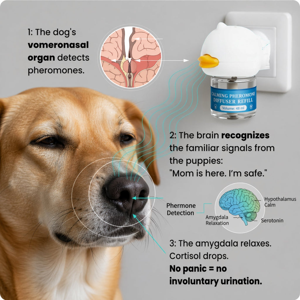 Dog Calming Diffuser, Plug-In Pet Calming Diffuser for Anxiety Relief