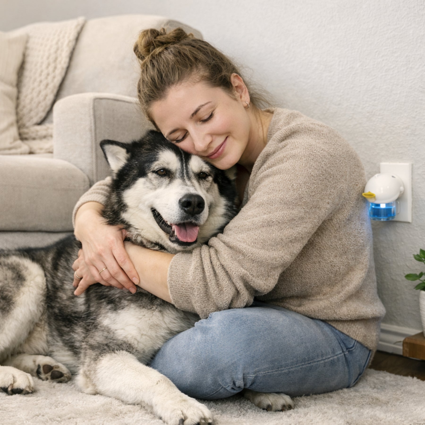 Dog Calming Diffuser, Plug-In Pet Calming Diffuser for Anxiety Relief