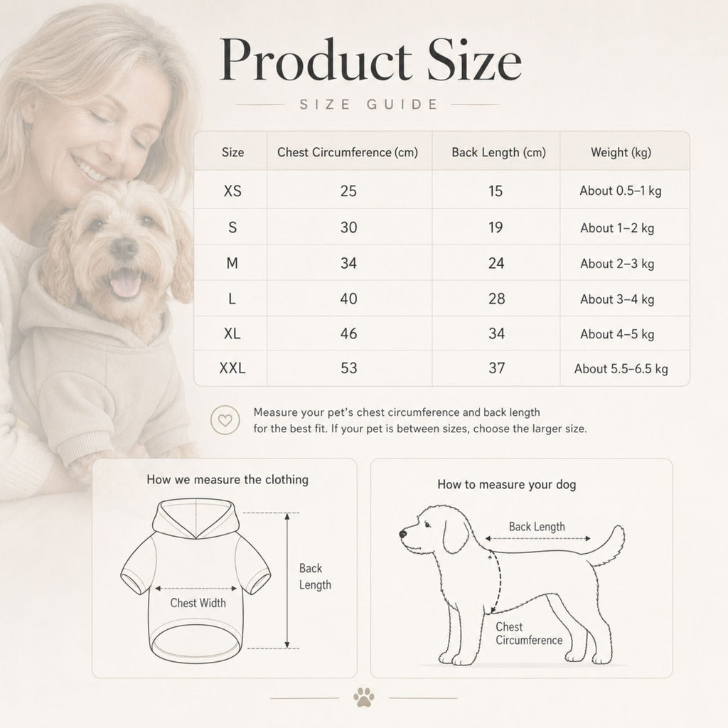 Dog Hoodie Sweater With Hood and Pocket - Soft Pet Clothes for Small Dogs
