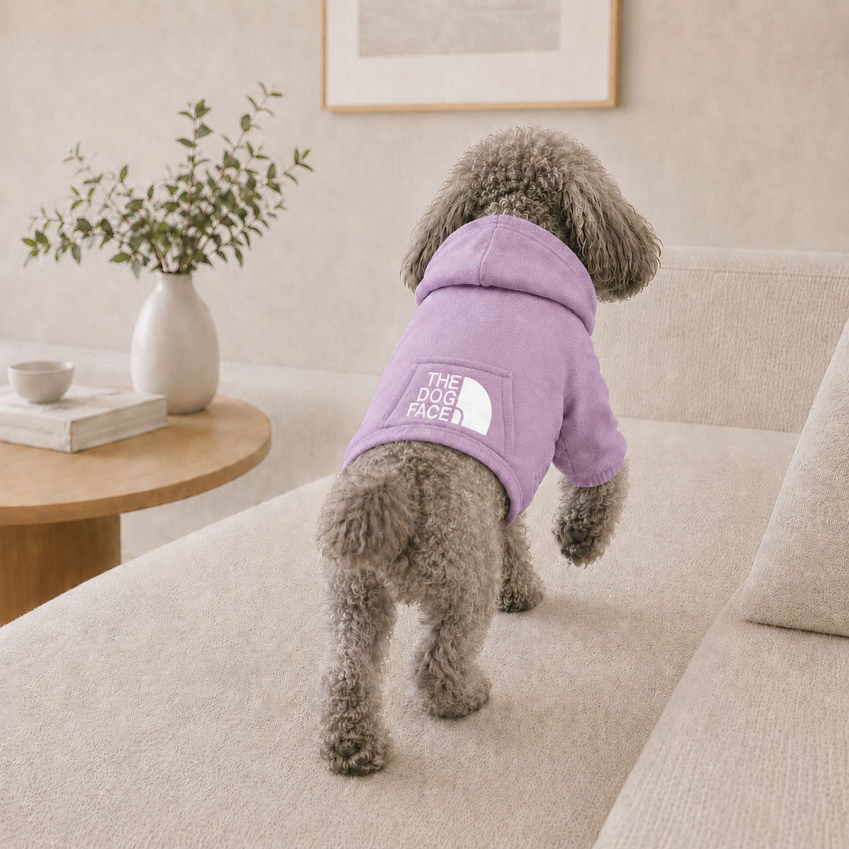 Dog Hoodie Sweater With Hood and Pocket - Soft Pet Clothes for Small Dogs