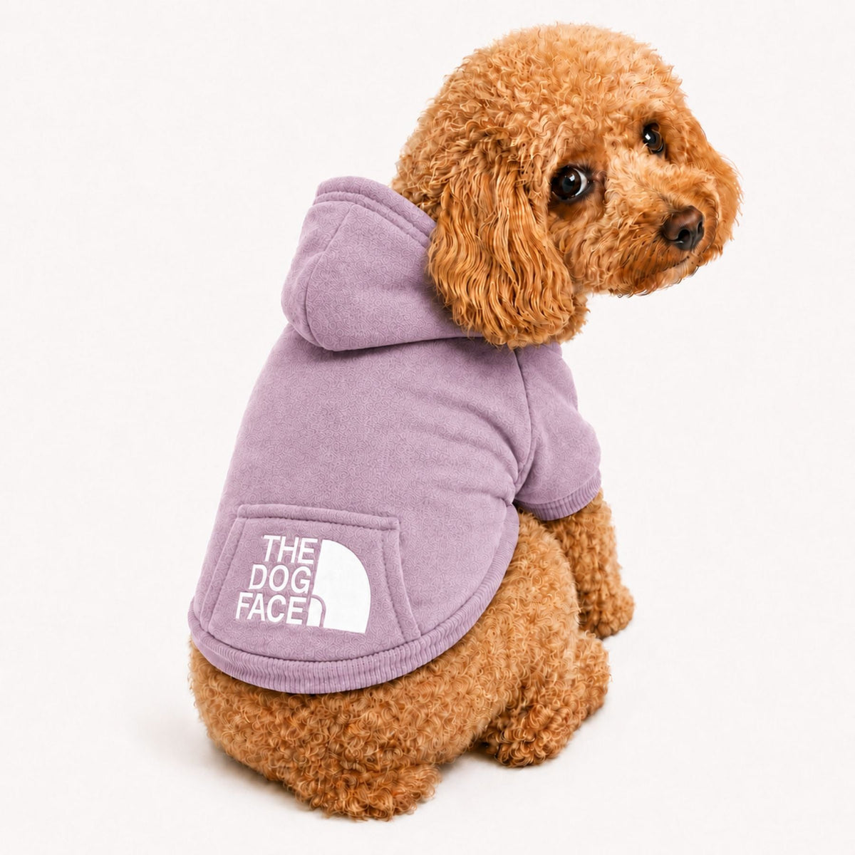 Dog Hoodie Sweater With Hood and Pocket - Soft Pet Clothes for Small Dogs