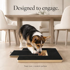 Dog Nail Scratch Board with Treat Drawer – Bamboo Pet Nail File Pad for Dogs & Cats, Natural Scratch Grooming Board for Safe Nail Trimming & Training