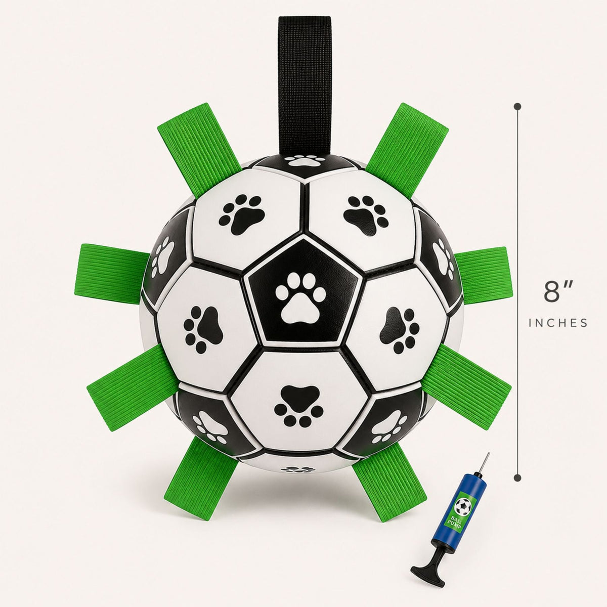 Interactive Dog Soccer Ball Toy - Fetch, Tug, Chew & Outdoor Play