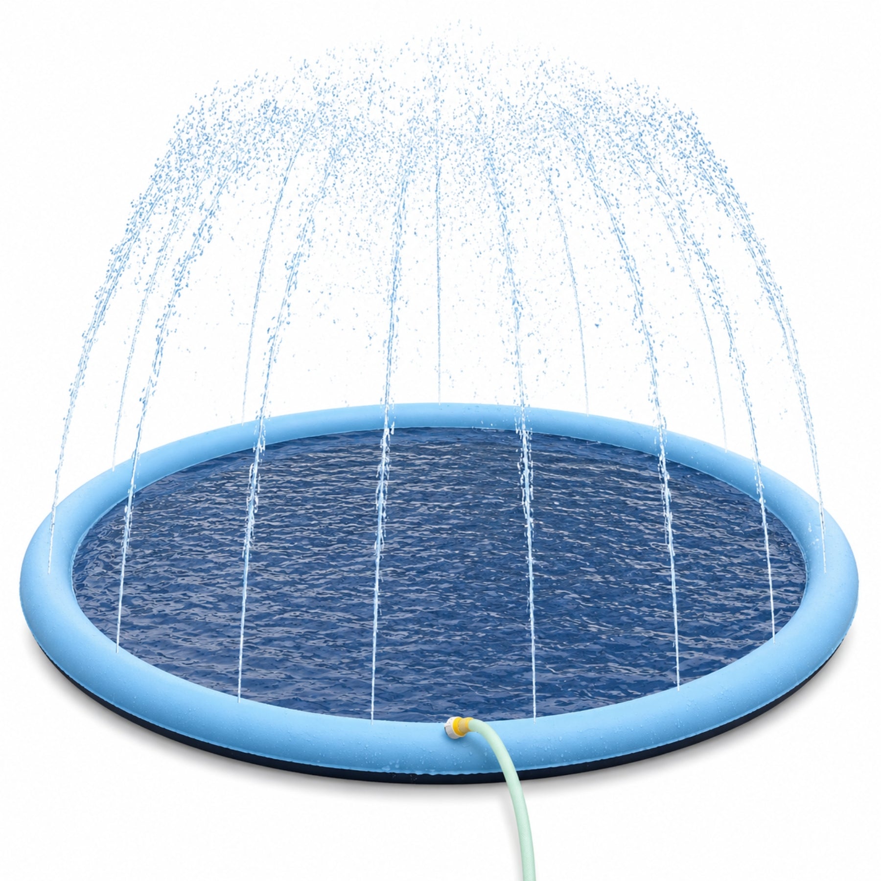 Dog Splash Pad Sprinkler Mat, Inflatable Outdoor Pet Water Play Pool for Summer Cooling