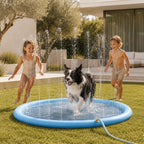 Dog Splash Pad Sprinkler Mat, Inflatable Outdoor Pet Water Play Pool for Summer Cooling