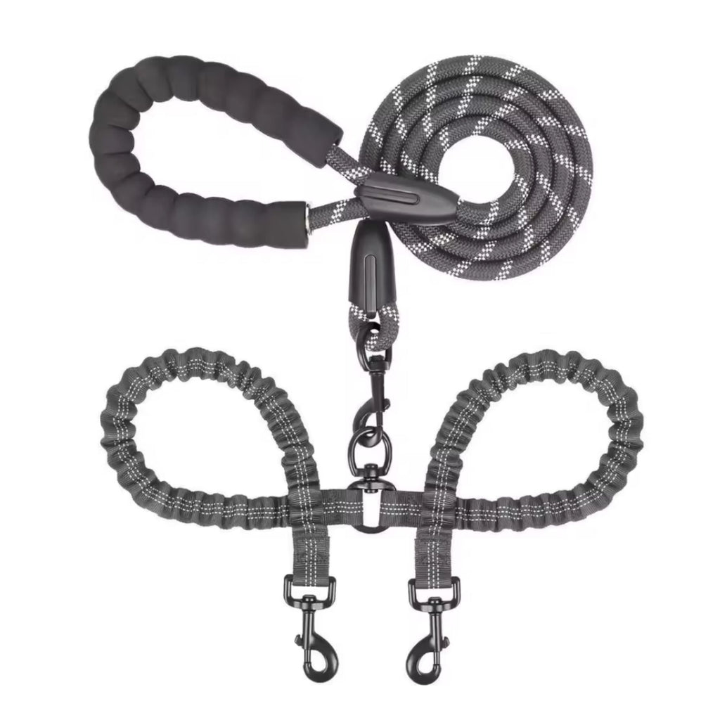 Dual Dog Lead Rope – Rotatable Double Dog Leash with Comfort Handle