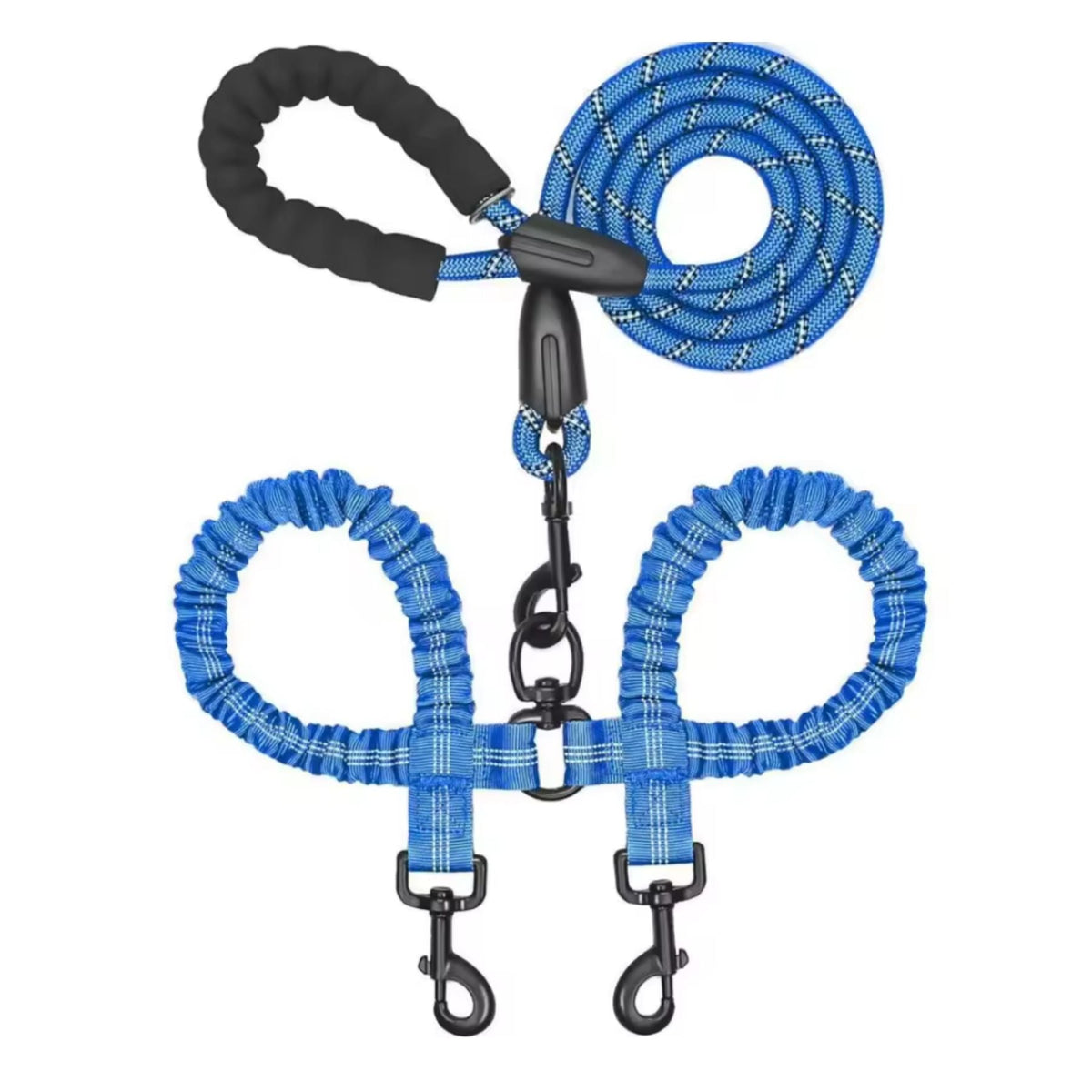 Dual Dog Lead Rope – Rotatable Double Dog Leash with Comfort Handle