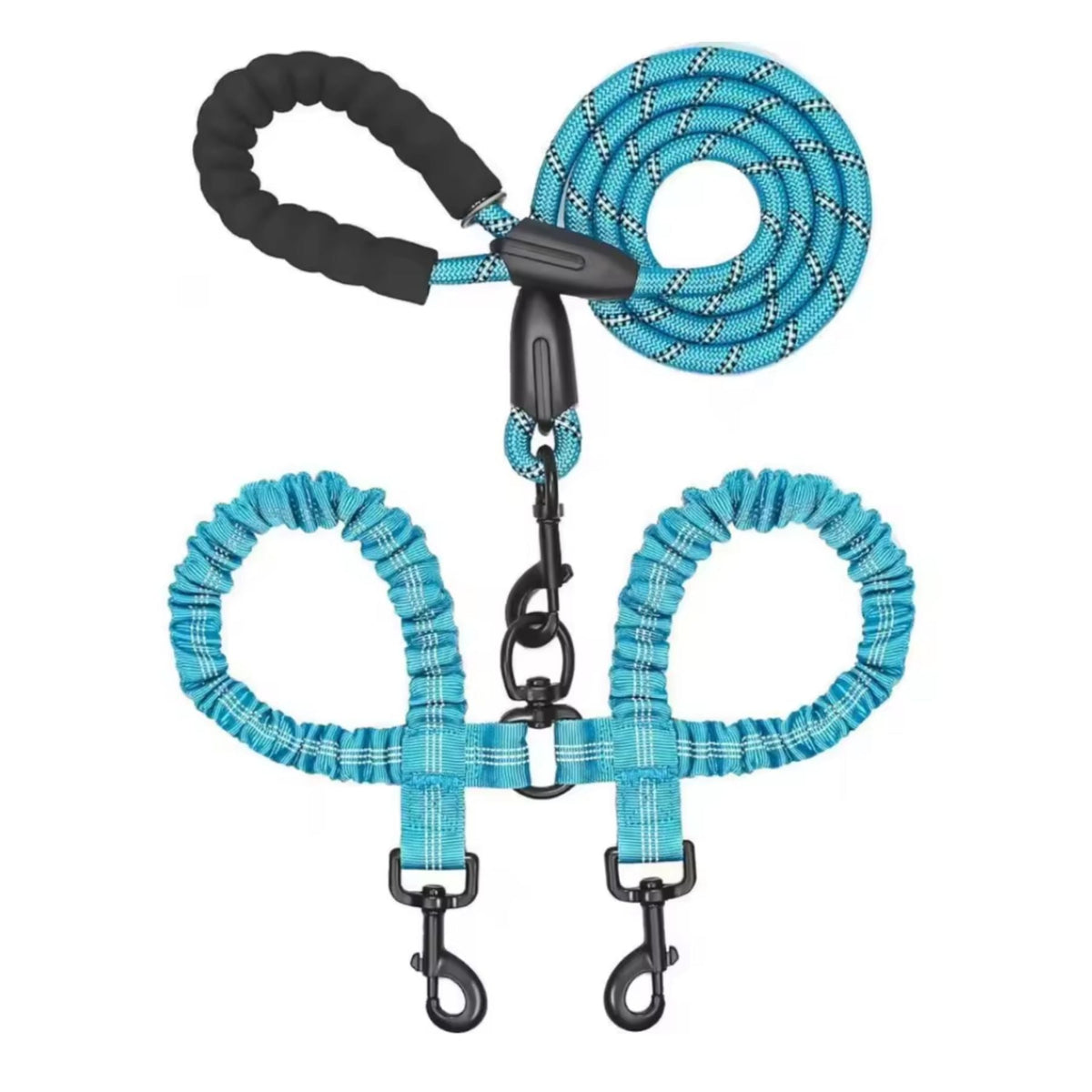 Dual Dog Lead Rope – Rotatable Double Dog Leash with Comfort Handle