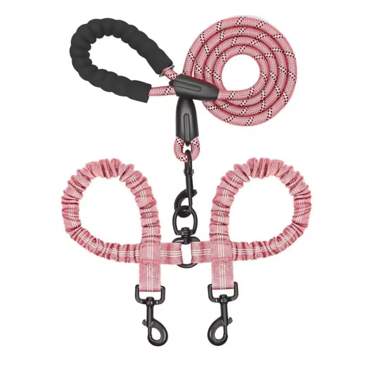 Dual Dog Lead Rope – Rotatable Double Dog Leash with Comfort Handle