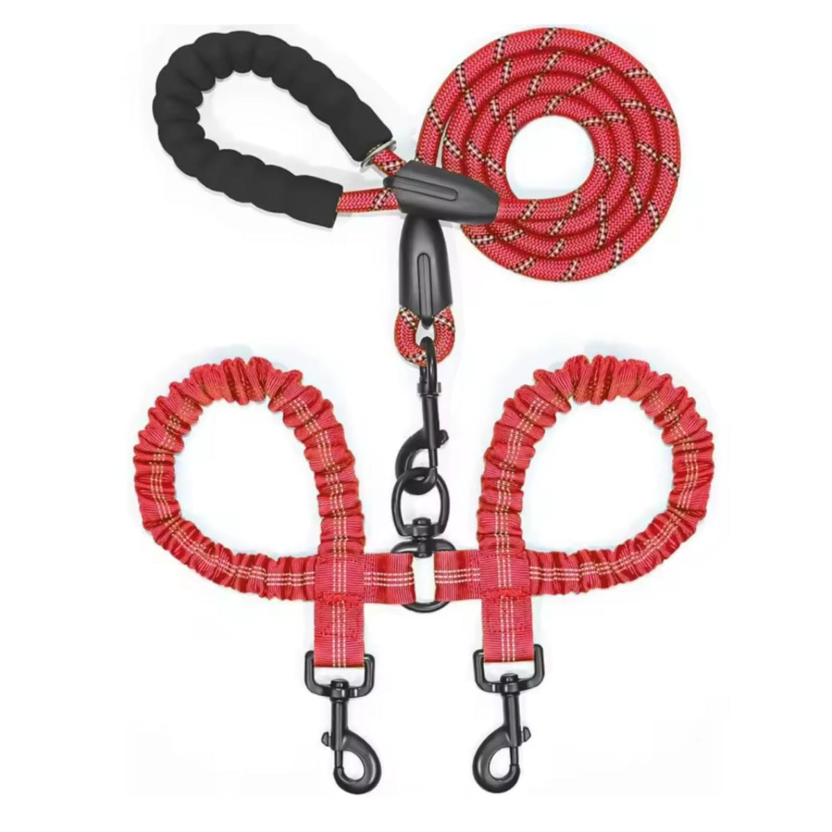 Dual Dog Lead Rope – Rotatable Double Dog Leash with Comfort Handle