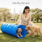 Foldable Dog Agility Tunnel - Indoor & Outdoor Training Play Tunnel