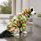 Full Coverage Dog Raincoat with Hood - Waterproof Rain Suit