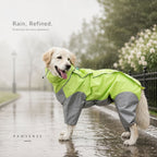 Full Coverage Dog Raincoat with Hood - Waterproof Rain Suit