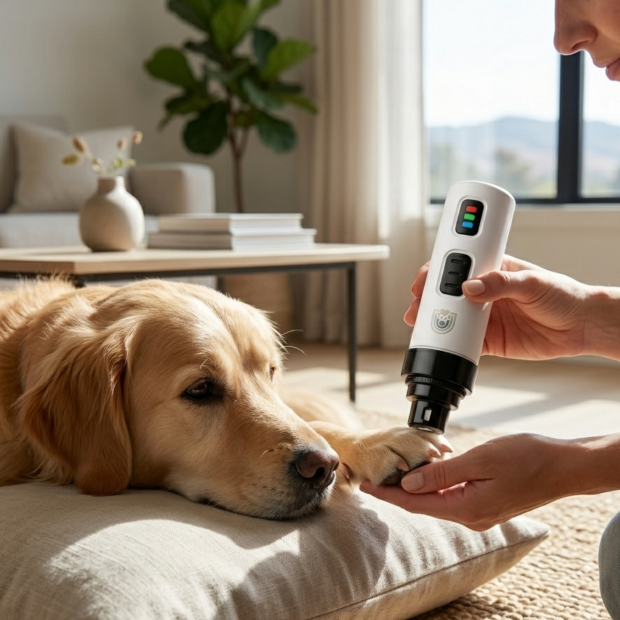 Silent Nail Grinder for Dogs & Cats, Rechargeable Electric Pet Nail Trimmer