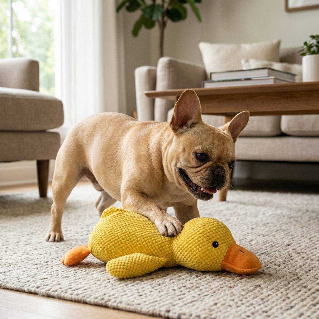 Duck Dog Toy Plush Squeaky Interactive Puppy Comfort Toy for Boredom