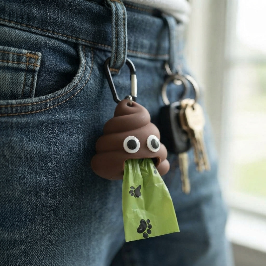Poop Bag Holder With Clip - Portable Dog Waste Bag Dispenser For Walks