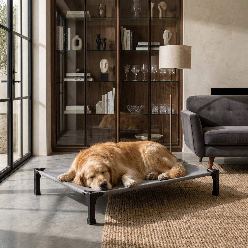 Elevated Cooling Dog Bed & Cat Bed - Breathable Mesh Outdoor Pet Cot