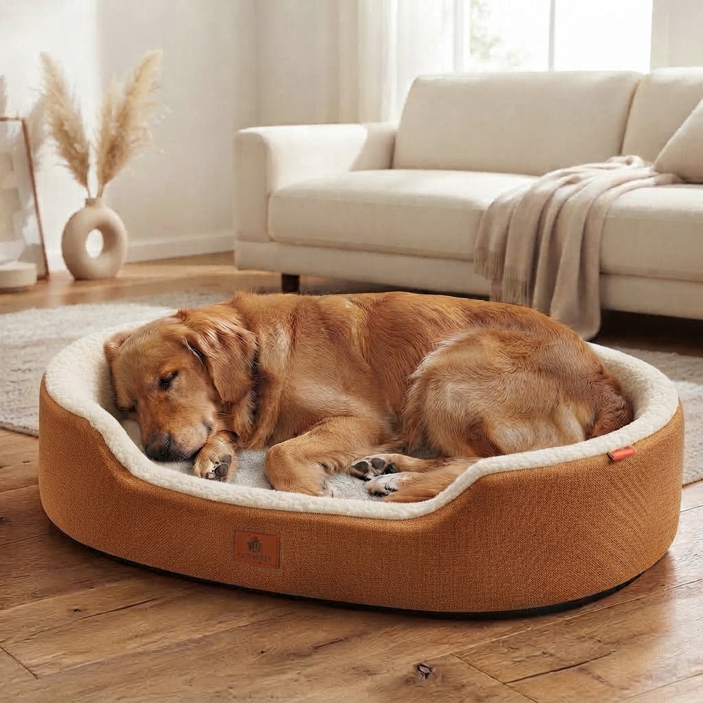 Large Raised Edge Orthopedic Dog Bed – Calming Sofa Pet Couch for Dogs