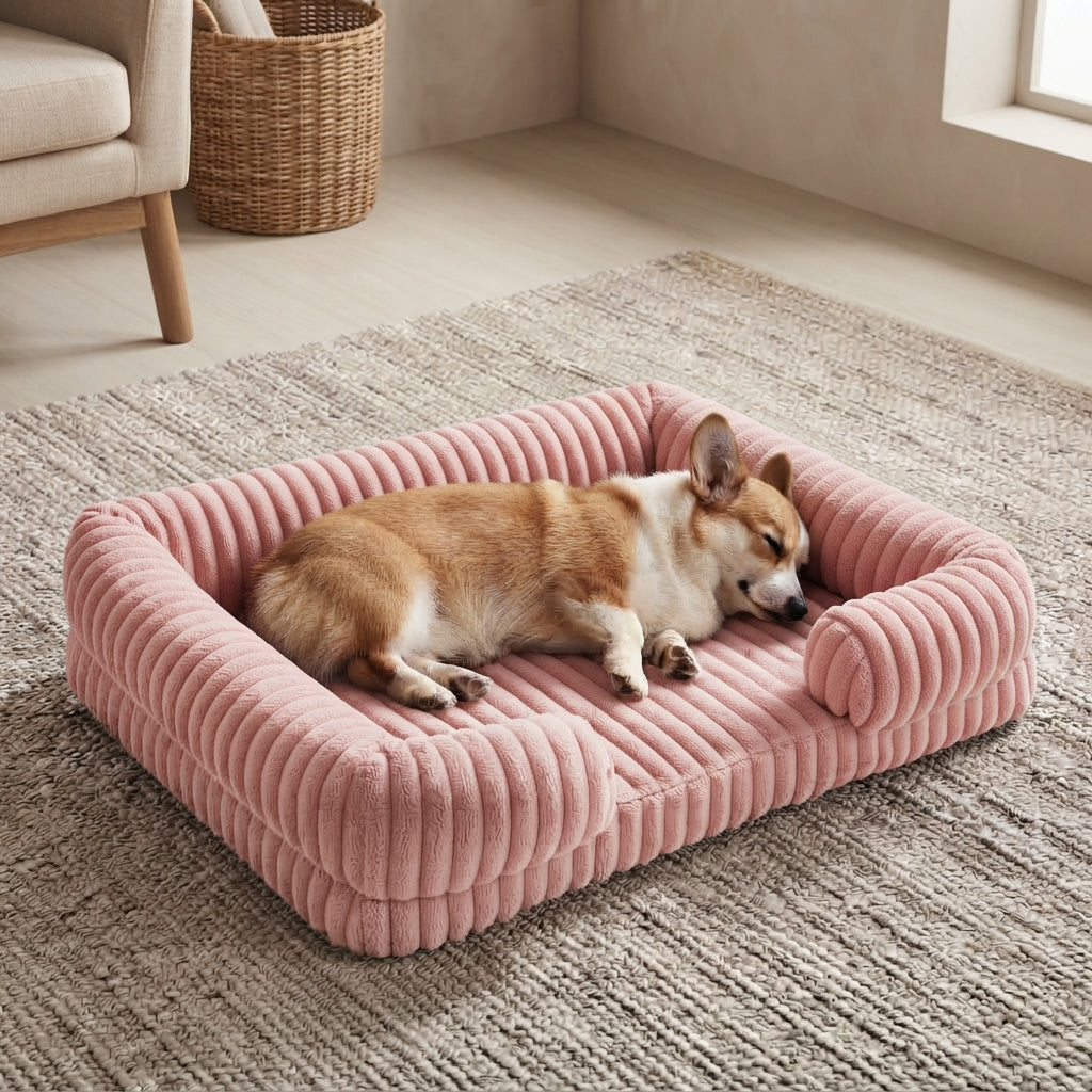 Large Orthopedic Memory Foam Pet Bed – Washable Supportive Sofa Bed for Dogs
