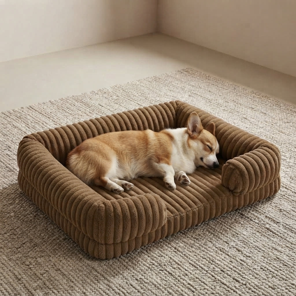 Large Orthopedic Memory Foam Pet Bed – Washable Supportive Sofa Bed for Dogs