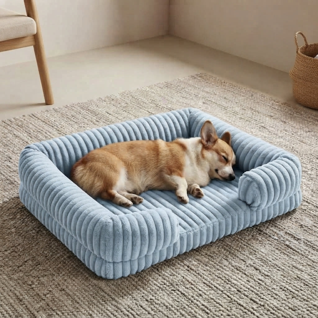 Large Orthopedic Memory Foam Pet Bed – Washable Supportive Sofa Bed for Dogs