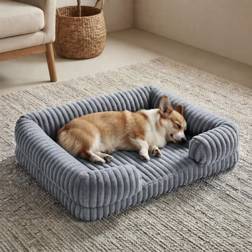 Large Orthopedic Memory Foam Pet Bed – Washable Supportive Sofa Bed for Dogs