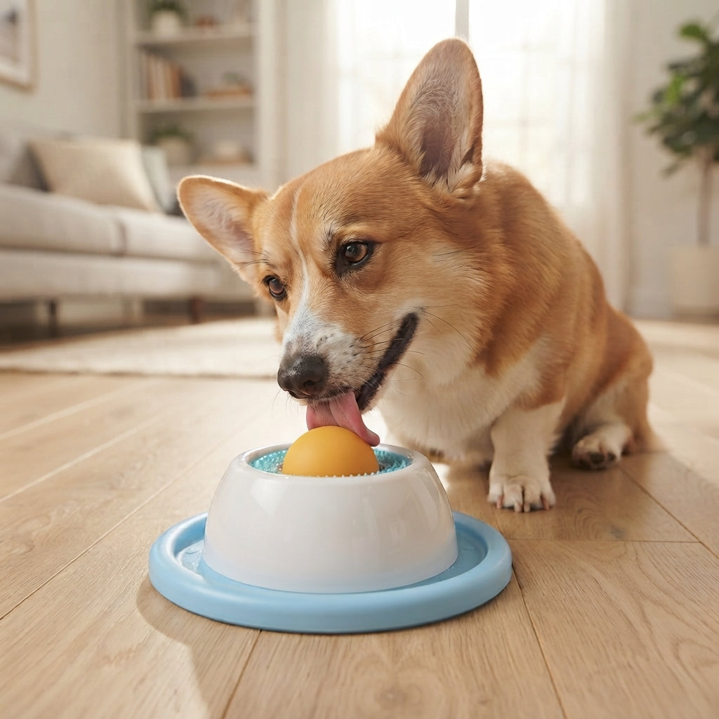 Interactive Lick Mat Ball - Slow Feeder Treat Ball for Dogs & Cats