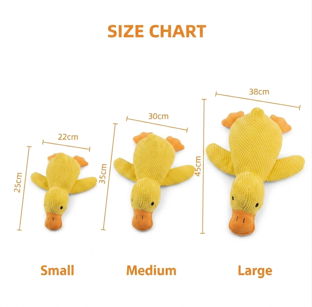 Duck Dog Toy Plush Squeaky Interactive Puppy Comfort Toy for Boredom