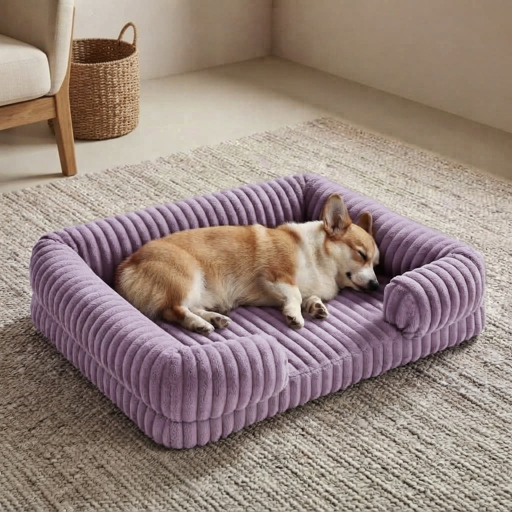 Large Orthopedic Memory Foam Pet Bed – Washable Supportive Sofa Bed for Dogs