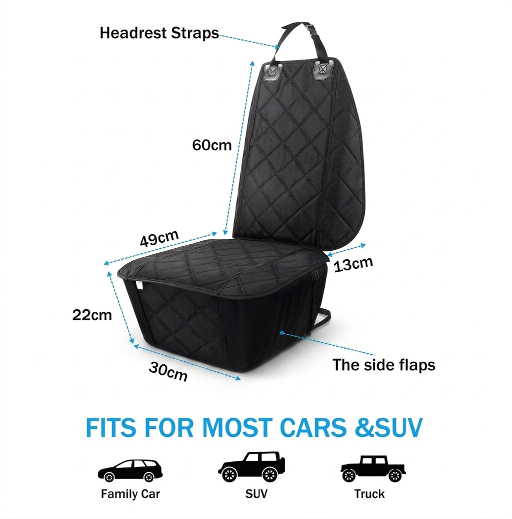 Waterproof Dog Car Seat Cover - Non-Slip Rear Seat Protector Mat
