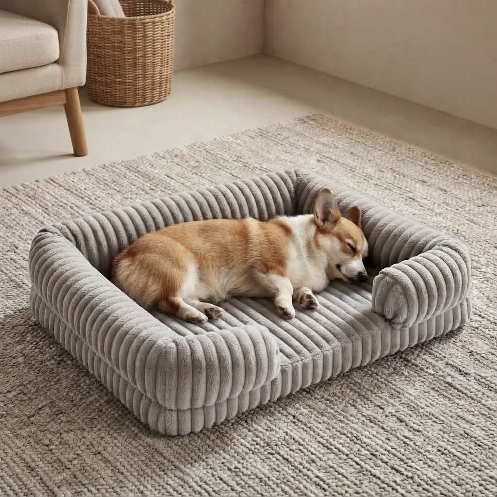Large Orthopedic Memory Foam Pet Bed – Washable Supportive Sofa Bed for Dogs