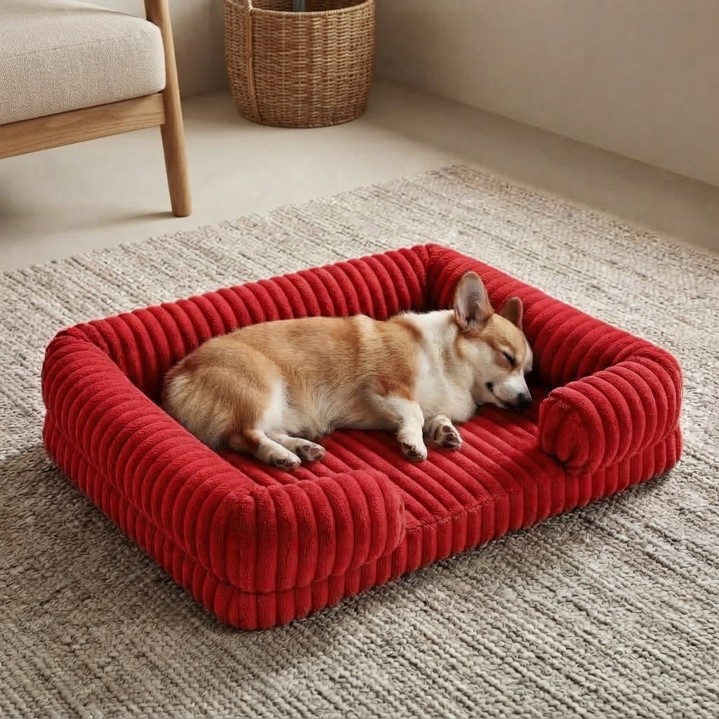 Large Orthopedic Memory Foam Pet Bed – Washable Supportive Sofa Bed for Dogs