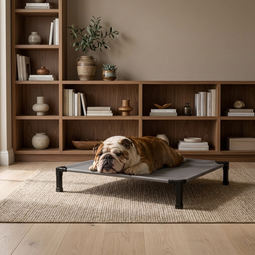 Elevated Cooling Dog Bed & Cat Bed - Breathable Mesh Outdoor Pet Cot