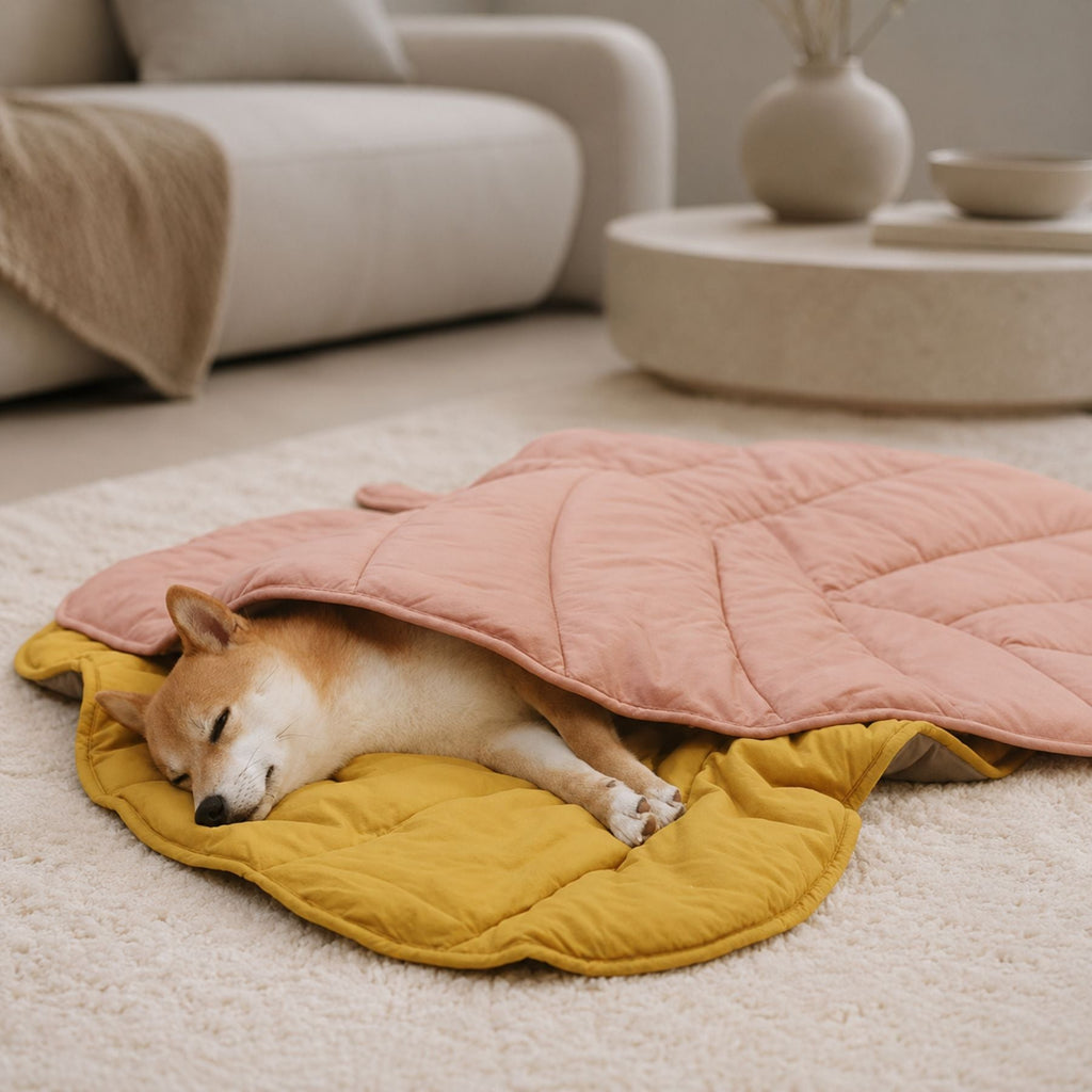 Leaf Pet Mat for Dogs & Cats - Quilted Washable Floor Bed Sofa Mat