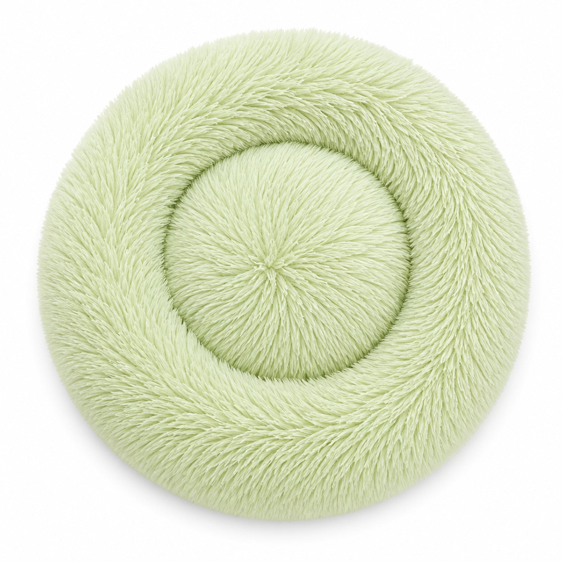 Luxury Calming Donut Dog Bed – Soft Faux Fur Washable Pet Bed for Small, Medium & Large Dogs & Cats, Anti-Anxiety Plush Round Pet Bed