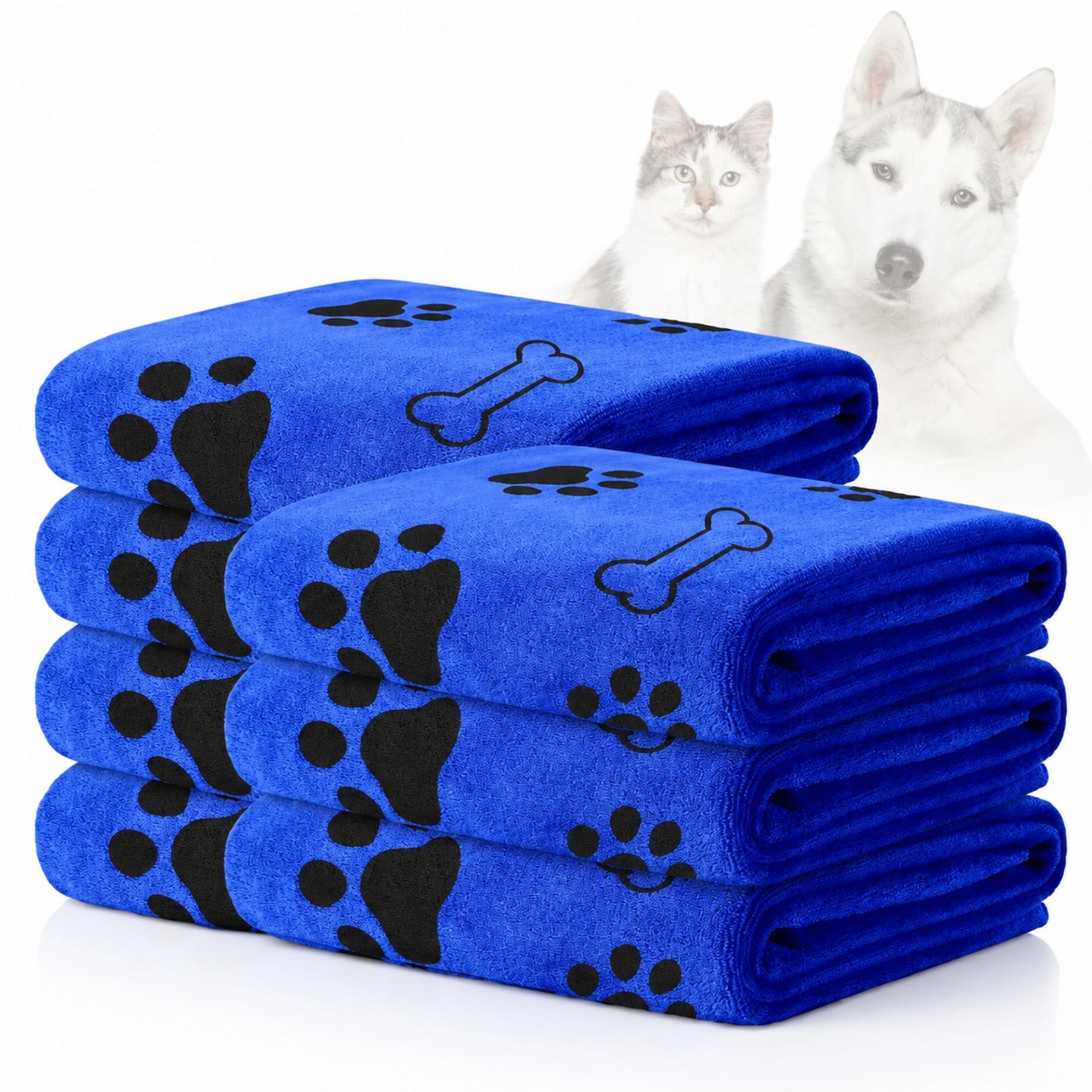 Microfiber Pet Towel For Dogs Cats Quick Dry Absorbent Bath Towel 1PC Ultra Soft Super Water Absorbing Grooming Drying Cloth Pet Cleaning Accessories Washable