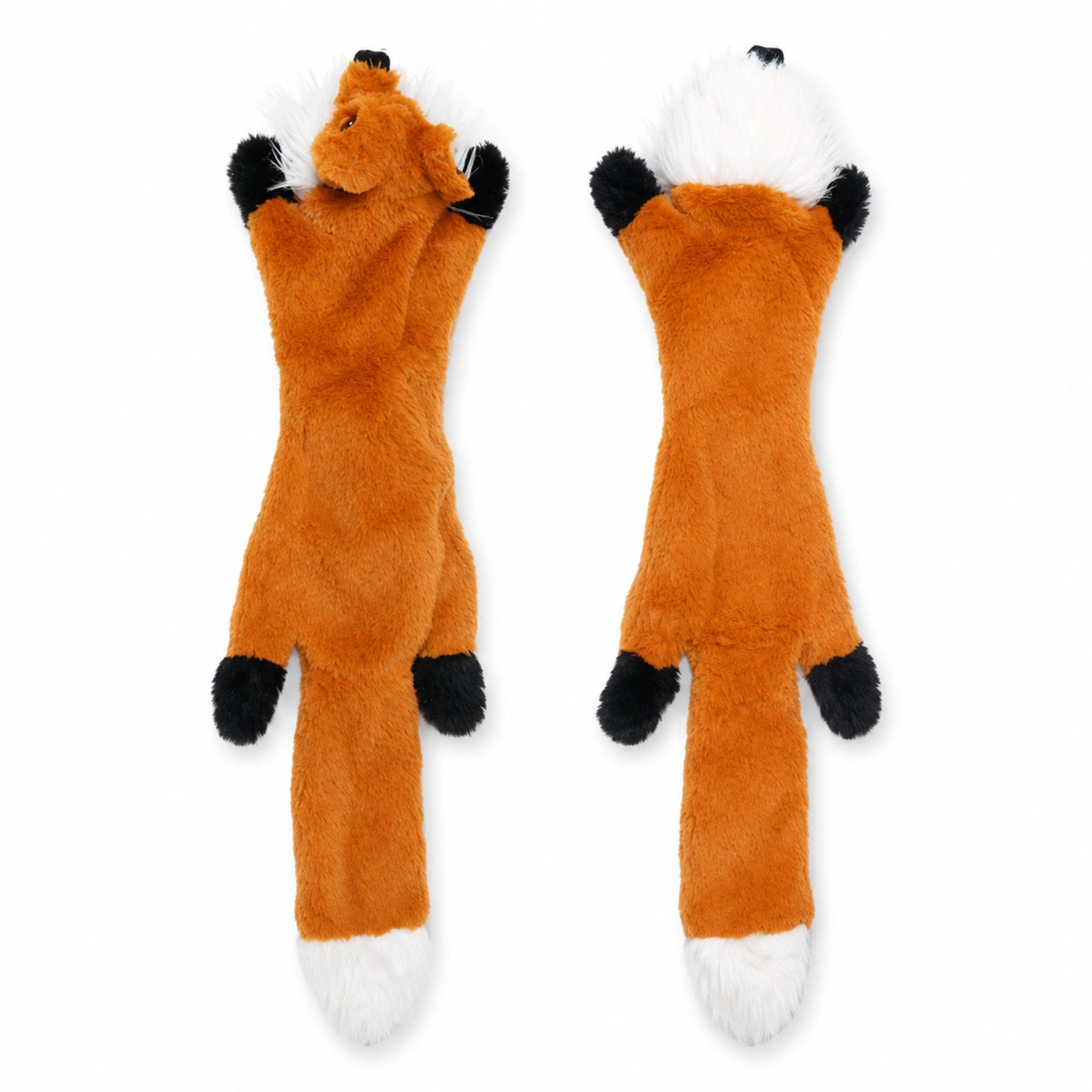 Squeaky Plush Dog Toy with Crinkle Sound and Animal Design No-Stuffing