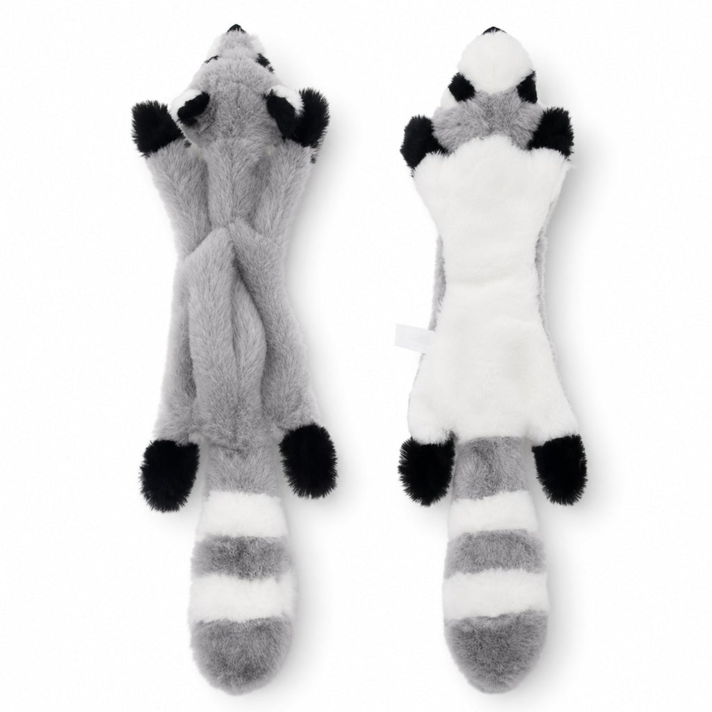 Squeaky Plush Dog Toy with Crinkle Sound and Animal Design No-Stuffing