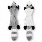Squeaky Plush Dog Toy with Crinkle Sound and Animal Design No-Stuffing